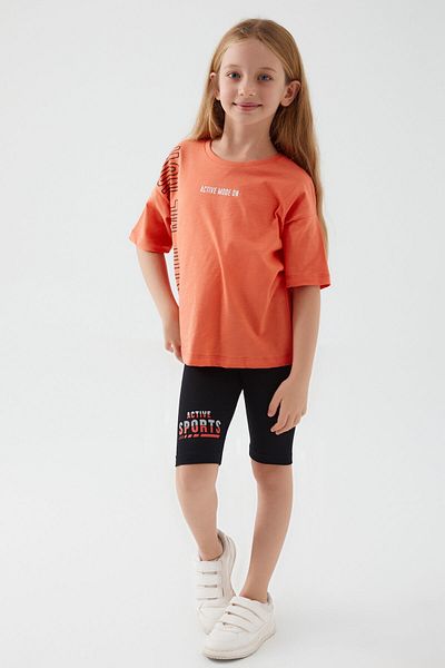 Rolypoly Active Mood on Orange Girl's Bermuda Suit