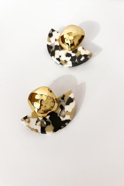 New Obsessions Colorful Semicircle Women's Earrings