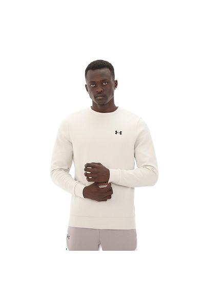 Under Armour A1389351-110 Ua Unstoppable Flc Crew Eu Ανδρικό φούτερ λευκό