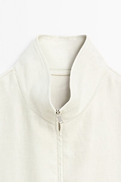 Massimo Dutti %100 Keten Hakim Yaka Ceket