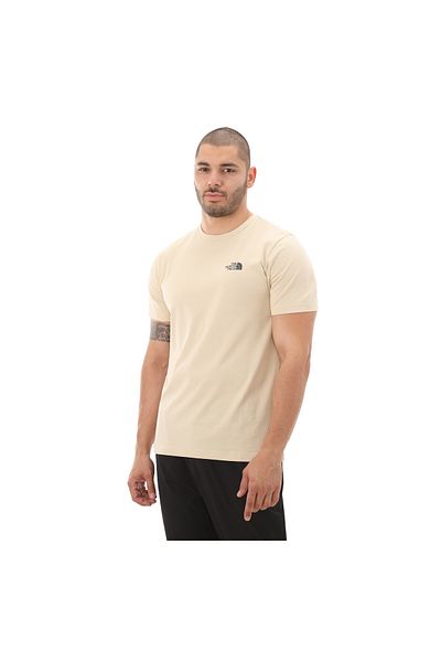 THE NORTH FACE F0a87ng3x41-r M S-s Simple Dome Tee Ανδρικό T-shirt Κρέμα