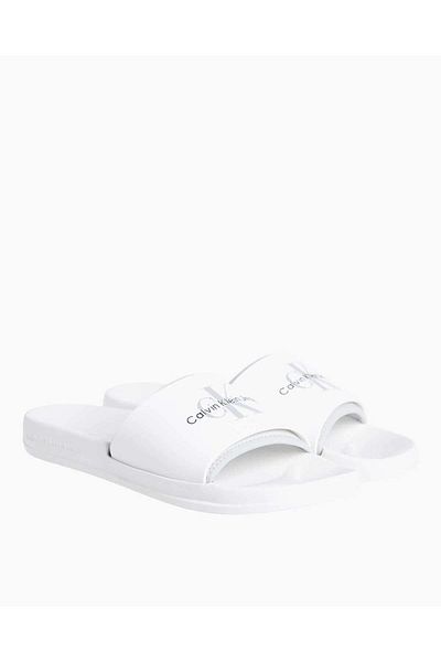 Calvin Klein Slide Rubber Neoprene Monogram Slide Slippers