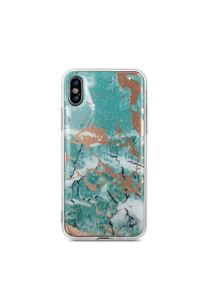 REDz Accessories Carcasă marmorizată compatibilă cu iPhone 11 verde