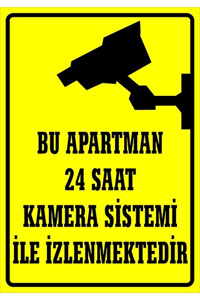 ünalgrup Bu Apartman 24 Saat Kamera Sistemi Ile Izlenmektedir Uyarı Levhası