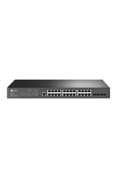 TP-LINK 24-port RJ45 Gigabit Switch, 4 x SFP Gigabit, L2 Management, 1U - Oma...