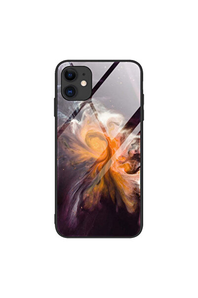 REDz Accessories Carcasă compatibilă cu iPhone 12 Mini din sticlă, model Spir...