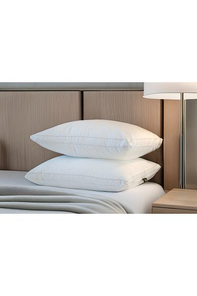 Gentelle Hotel-Quality Premium 50x70 Pillow with 1000g Cotton Outer Cover and Microfiber Filling - 2 pcs