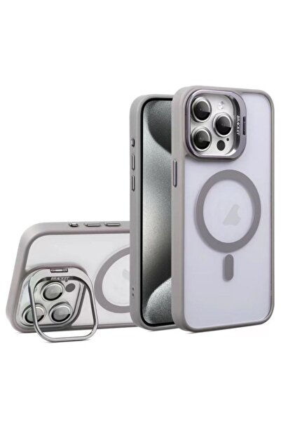 REDz Accessories Set de husă MagSafe + folie foto, compatibilă cu iPhone 16 Pro Max, protecție cameră, gri