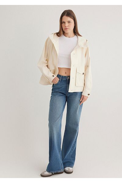 Mavi Hooded Ecru Jacket Oversize / Wide Cut 1110625 -89513