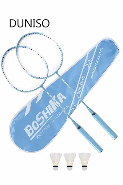Generic DUNISO Badminton Set 2 Player Badminton Rackets Lightweight Badminton Racquet