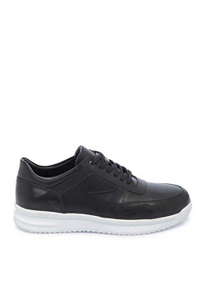 Tergan Siyah Hakiki Deri Erkek Sneaker - E25ı1ay57303-a23