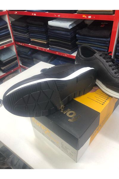 FOREX Dr. Recommended Genuine Leather Men's Casual Shoes Black