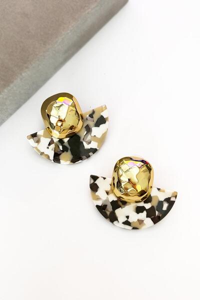 New Obsessions Colorful Semicircle Women's Earrings