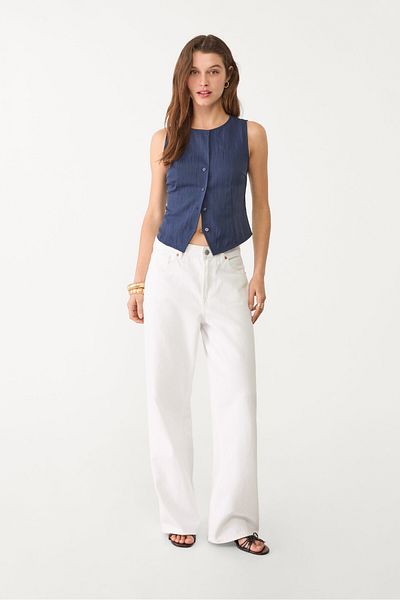 Stradivarius Textured top with buttons