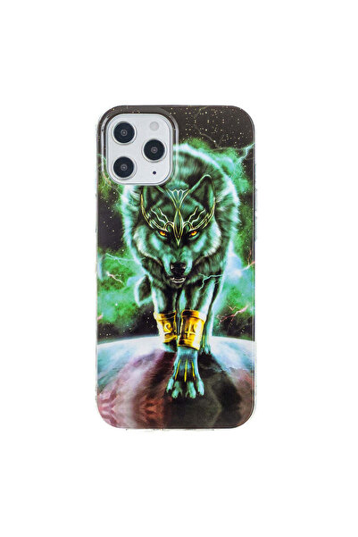 REDz Accessories Carcasă din silicon pentru iPhone 12 Pro Max, model fosfores...