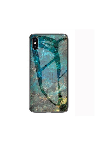 REDz Accessories Carcasă spate din sticlă, compatibilă cu iPhone XS Max, stil...