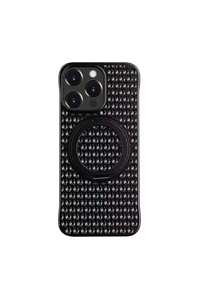 REDz Accessories Carcasă Guardian Ring, Magsafe, perforații și inel, iPhone 15 Pro Max, disipare căldură, neagră
