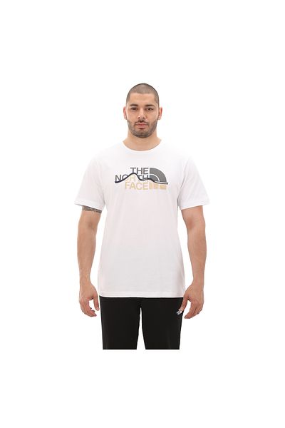THE NORTH FACE Ανδρικό λευκό μπλουζάκι - F0a87ntfn41-r, Mountain Line, M/S/S, Tee