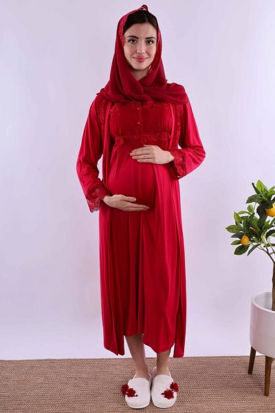 ByLohusa Effortt Cherry Hijab Maternity Maternity Set Byl2T24052