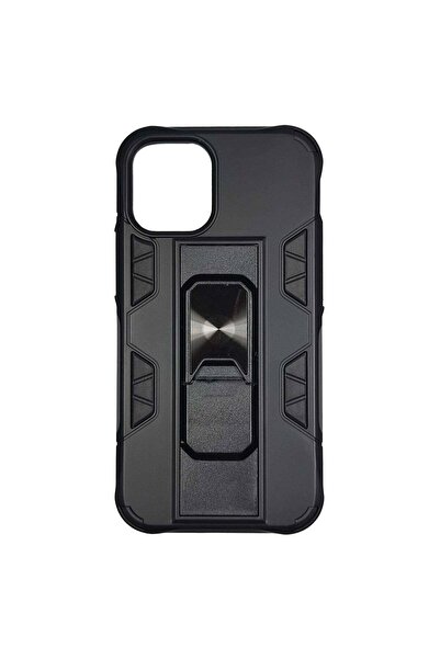 REDz Accessories Carcasă compatibilă cu modelul iPhone 12 Mini Dual Thunder Armor cu suport, rezistentă la șocuri, silicon+PC