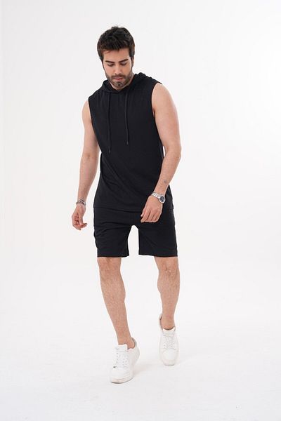 ACTIVE MODA - Men's Sports Athlete Tshirt-Shorts 2-Piece Set Large Size