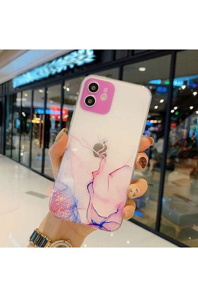 REDz Accessories Carcasă Artistic Design, silicon, compatibilă cu iPhone 13 Pro, transparentă, roz
