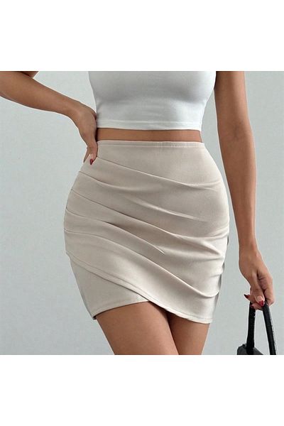 PETITE Draped mini skirt