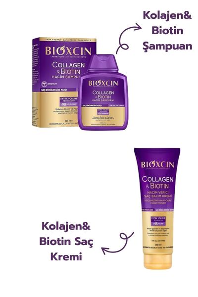 Bioxcin Collagen&Biotin Şampuan+Saç Kremi