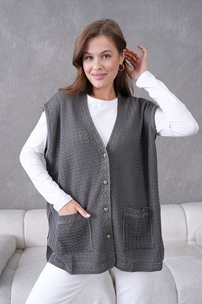 Lamierra Knitwear Plus Size Mother Seasonal Vest