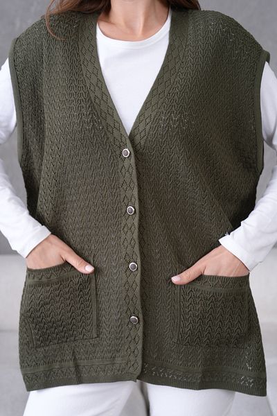 Lamierra Knitwear Plus Size Mother Seasonal Vest