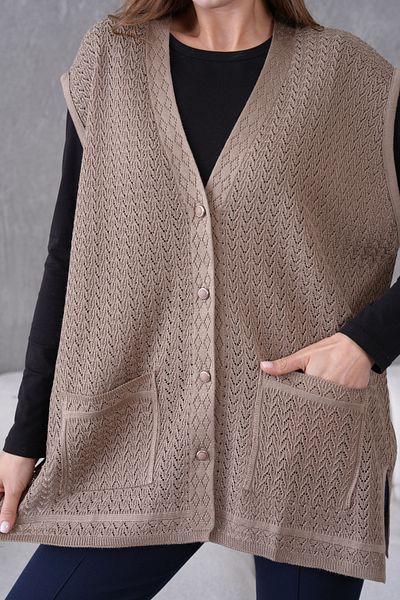 Lamierra Knitwear Plus Size Mother Seasonal Vest