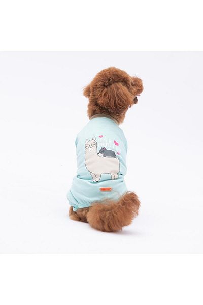 Pawstar Lama & Dog Cat Dog Pajamas - Cat Dog Jumpsuit - Cat Dog Clothing