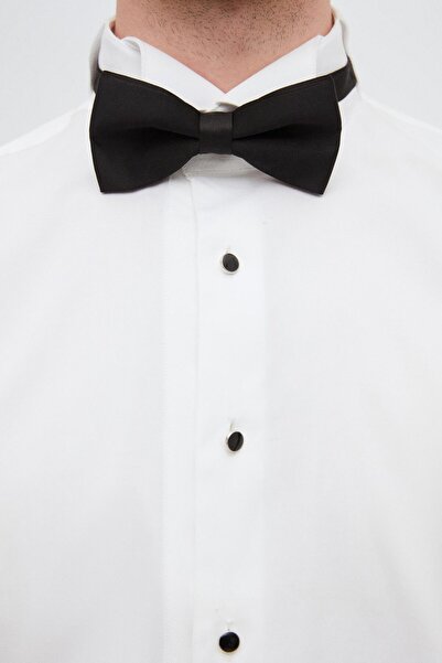 D'S Damat Cămașă smoking albă, slim fit, Ds Groom