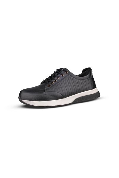 M.P. Ανδρικά παπούτσια casual - μαύρα, δέρμα Nubuck