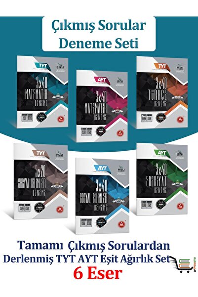 HizliKitapAl. AYT-TYT Eşit Ağırlık Çıkmış Sorular Deneme Seti