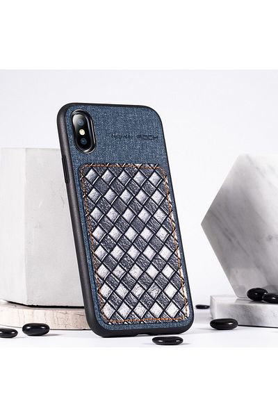 REDz Accessories Carcasă Rock, seria Origin, compatibilă cu iPhone XS / X, albastră, poliuretan și tpu, model business