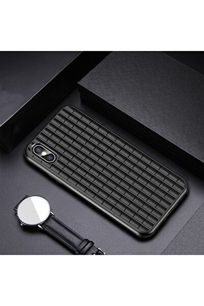 REDz Accessories Carcasă IPaky, compatibilă cu iPhone XS / X, neagră, textură...