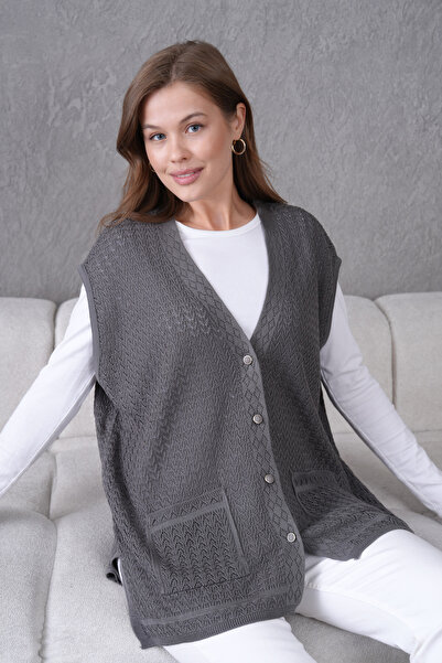 Lamierra Πλεκτά Μεγάλο Μέγεθος Mother Seasonal Γιλέκο