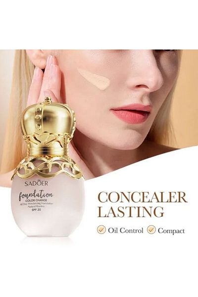 SADOER Makeup Liquid Concealer Long-lasting Moisturizing Foundation Skin Color - 30ml
