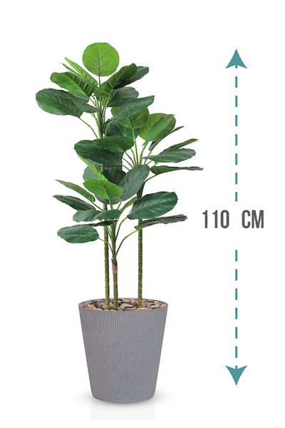 Generic Artificial Vius Umbellata Tree in a Plastic Cylinder Pot