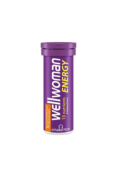 Wellwoman Special Energy Support Vitamin 10 Effervescent Tablets for Women Containing Magnesium, Iron, L-Carnitine