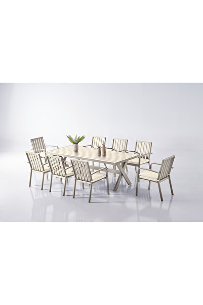 Paffia VENÜS 8 Lİ MASA SETİ-ALÜMİNYUM