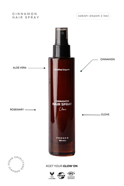 VERSEW Organik Cinnamon Saç Bakım Spreyi 100 ml