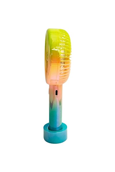 Inovaxis Mini El Fanı Taşınabilir Serinletici Işıklı Şarjlı Vantilatör 3 Kademeli Hız Ayarı