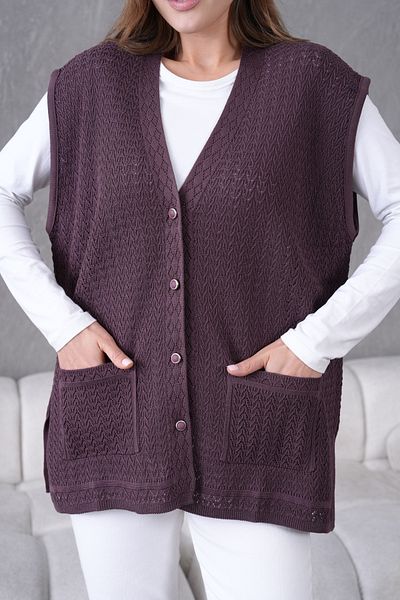 Lamierra Knitwear Plus Size Mother Seasonal Vest