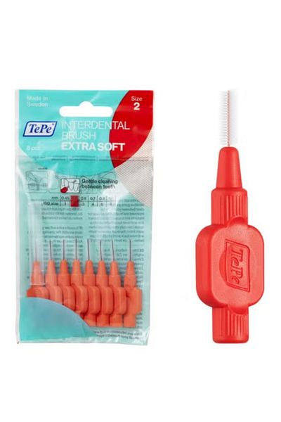 TePe Ultra soft interdental brushes in red