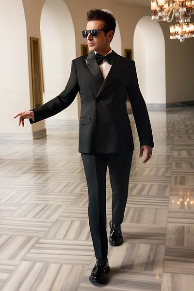 Twn Slim Fit Black Tuxedo Suit