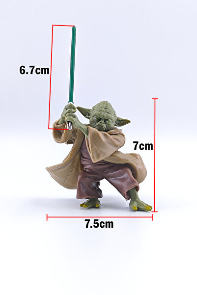 shop Yoda Işın Kılıçlı Aksiyon Figürü – Jedi Ustası Mini Koleksiyon Parçası 7cm