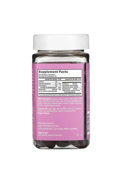 HUM Hormone Balance Support Gummies&Relief from PMS Symptoms&Mood,Vegan,Gluten-Free,No Artificial Colors
