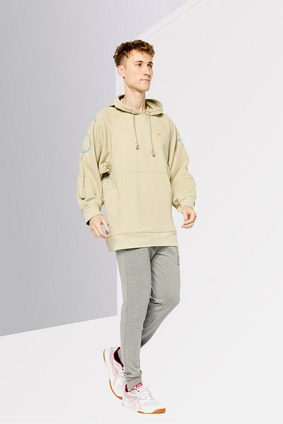 adidas by Stella McCartney Men Sportswear Fit Long Sleeve Outdoor Hoodie, Beige